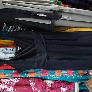 Express jersey knit black dress